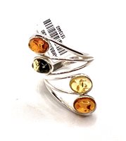 Anello Domar Donna Ambra in Argento Ambra AMBER-AN-4-280